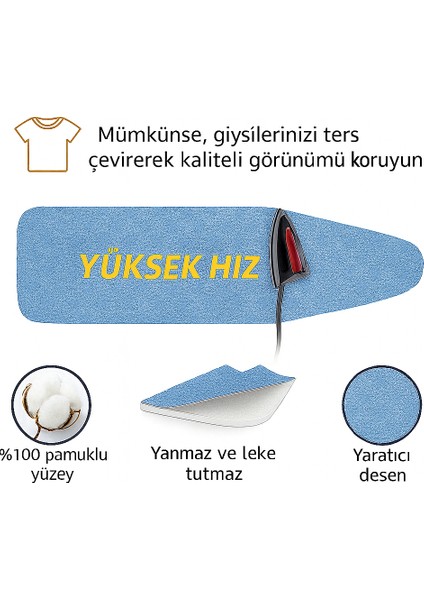 Ütü Masası Kılıfı Keçeli Mavi Battal Boy Xxl Pamuklu Yanmaz Üretim modelleri