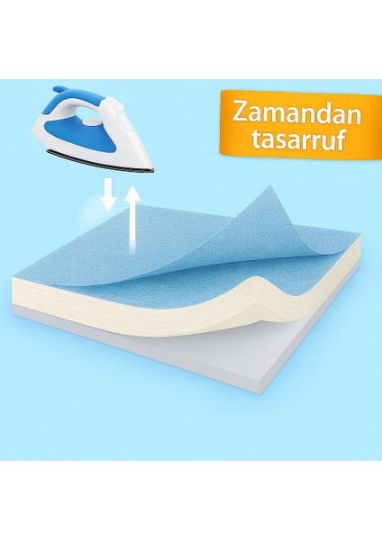 Ütü Masası Kılıfı Keçeli Mavi Battal Boy Xxl Pamuklu Yanmaz Üretim