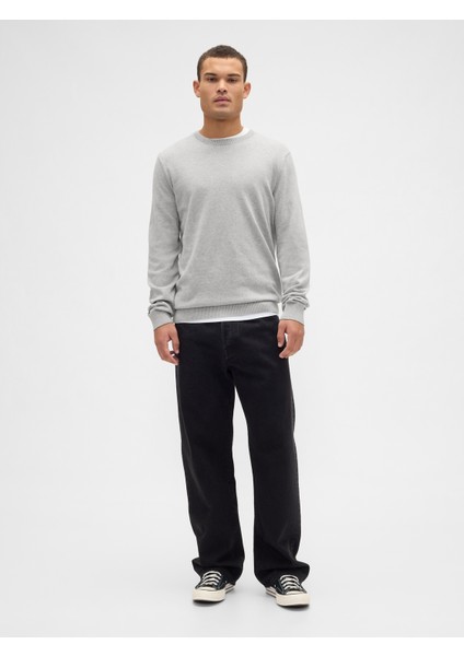 Erkek Gri Bisiklet Yaka Kazak fırsatları