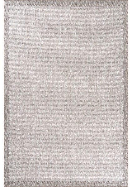 Enti Nova 2003 Bej Mutfak Halısı Yıkanabilir Sisal Görünümlü Mutfak Kilimi Çerçeveli Kaymaz Yolluk