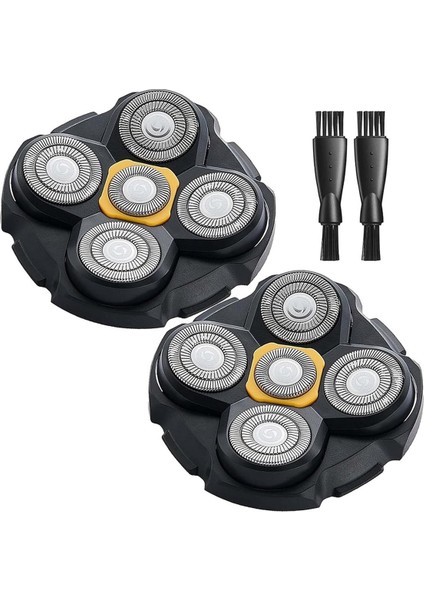2 Adet Kafa Tıraş Makinesi Yedek Kafaları Microtouch Titanyum Kafa Tıraş Makinesi 2 Temizleme Fırçası (Yurt Dışından)