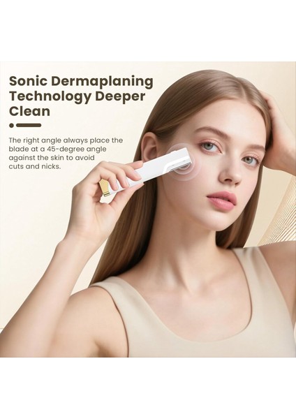 Kadınlar Için Sonic Dermaplane Jilet Yüz Dermaplaning Aracı Yüz Için Sonic Edge Teknolojisi Kadınlar Için Yüz Epilasyon (Yurt Dışından) indirimleri