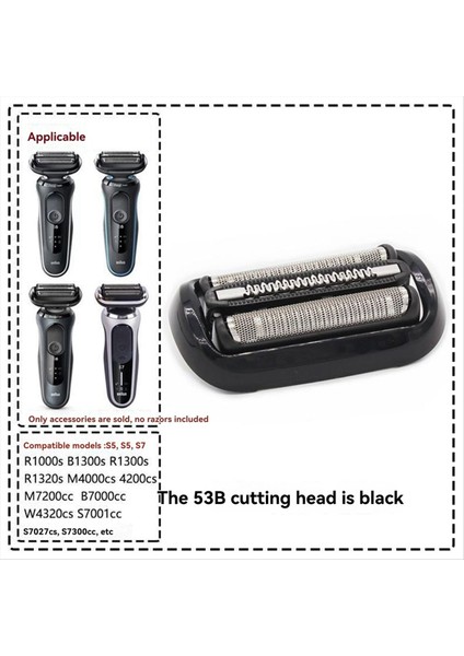 53B Folyo Kesici Braun Traş Makineleri Için Kafayı Değiştirin 5020CS 5018S 5035S 5049CS 5050CS 6020S 6040CS 6075CC 6072CC 6090CC Jilet (Yurt Dışından) fiyatları