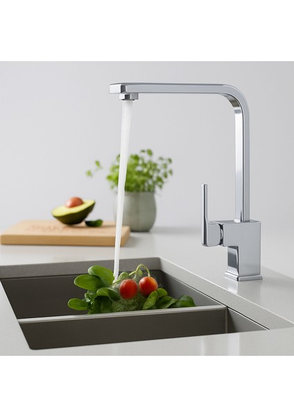 Modern Tasarım Krom Lavabo Bataryası Paslanmaz Pirinç Malzeme Uzun Ömürlü Banyo Bataryası fiyatları