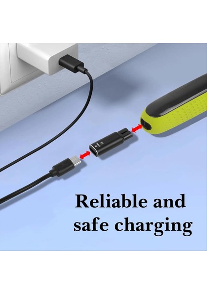 5 V Tip-C Tıraş Makinesi Adaptörü Şarj Dönüştürücü Philips Için Tek Bıçak QP2724 QP2834 QP4530 QP1924 QP1324 Tıraş Makinesi Gri (Yurt Dışından) fiyatları