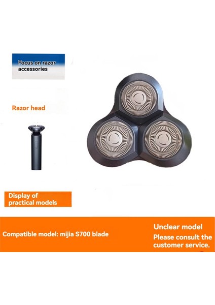 Elektrikli Tıraş Makinesi Bıçak Kafası Xiaomi Mijia S700 Tıraş Makinesi Yedek Kafa Bıçak Jilet Kafası (Yurt Dışından) fiyatları