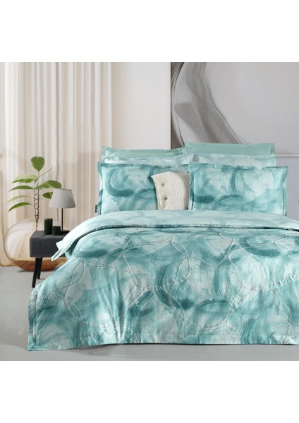 Debrina Çift Kişilik %100 Pamuk Saten Nevresim Takımı Mint