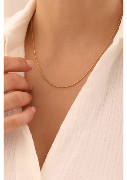 14 Ayar Altın Tondo Balık Sırtı Zincir modelleri