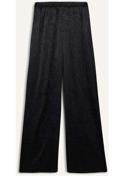 Wide Leg Cepli Yüksek Bel Geniş Paça Uzun Boy Kraş Kumaş Pantolon E2739AX24WN