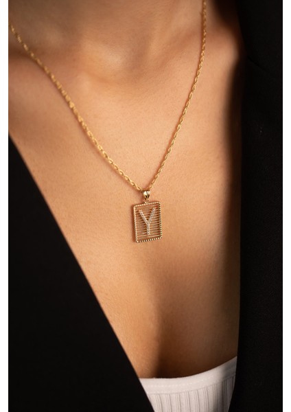 14 Ayar Halat Burgu Zincir Taşlı Izgara Harf Kolye fırsatları