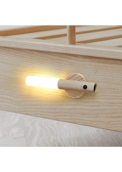 Hareket Sensörlü Şarjlı Manyetik Ahşap LED Duvar Lambası –koridor,merdiven,iç Mekan Aydınlatma,aplik fırsatları