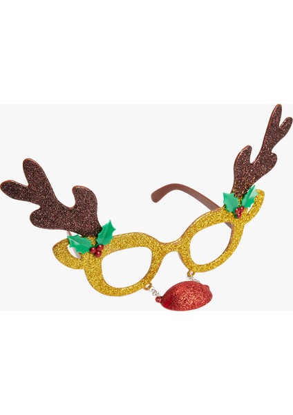 Yılbaşı Temalı Ren Geyiği Şekilli Gözlük