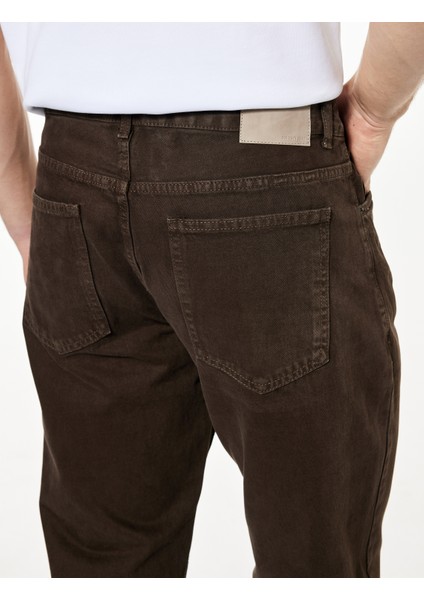 Normal Bel Pamuklu Vintage Straight Jean Pantolon modelleri