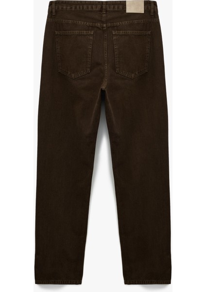 Normal Bel Pamuklu Vintage Straight Jean Pantolon indirimleri