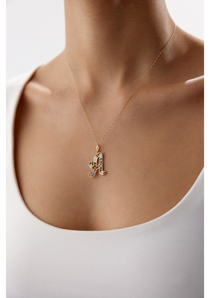 14 Ayar Altın Aynalı Zincir Harf Kolye fiyatları