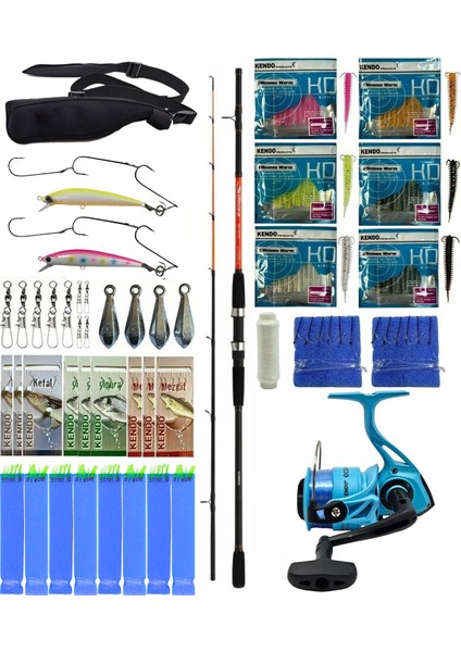 Hazır Tekne Oltası Seti Shimano Kamış Sonora Boat Quiver 1,80M 50-150G 2pc&kendo Ocean Cast 7000 Olta Makinesi