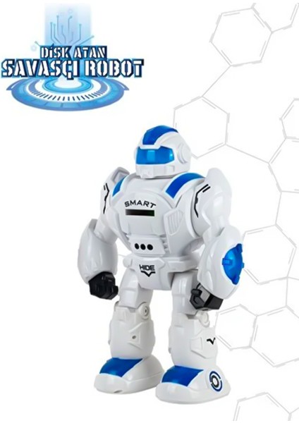 Uzaktan Kumandalı Full Fonksiyonlu Disk Atan Savaşçı Robot Mavi 27115 fiyatları