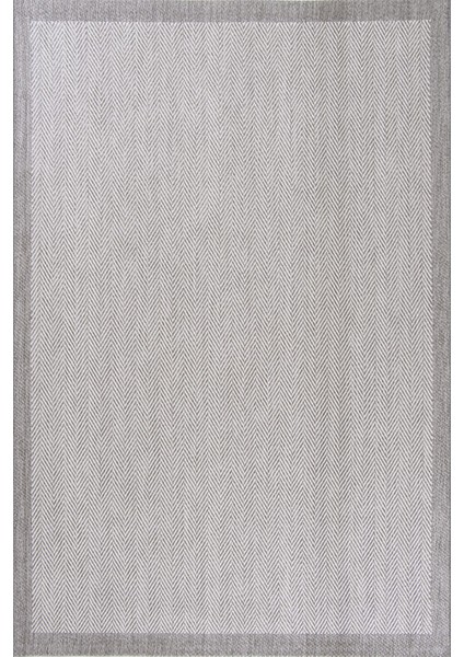 Enti Nova 2002 Gri Mutfak Halısı Yıkanabilir Sisal Görünümlü Mutfak Kilimi Çerçeveli Kaymaz Yolluk