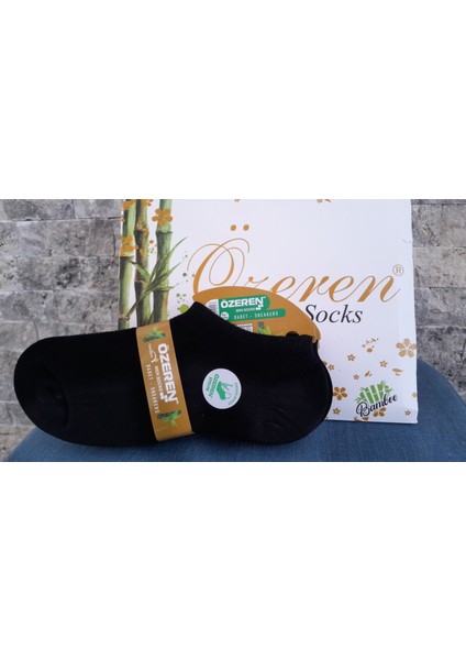 Bambu Babet Siyah 6' Lı Erkek Çorap