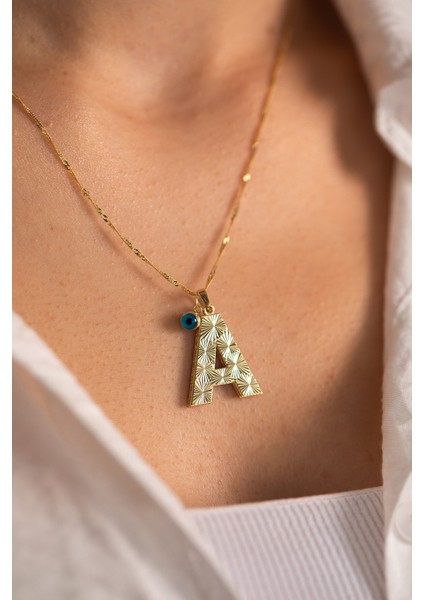 14 Ayar Altın Singapur Kalemli Harf Kolye