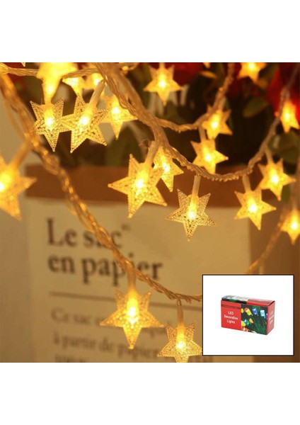 Gün Işığı - Yıldız 3mt Pilli 2 Fonksiyonlu Peri LED - Dekor Lamba (5332)