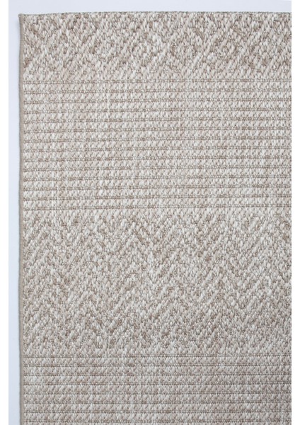 Enti Nova 2005 Bej Mutfak Halısı Yıkanabilir Sisal Görünümlü Mutfak Kilimi Çerçeveli Kaymaz Yolluk