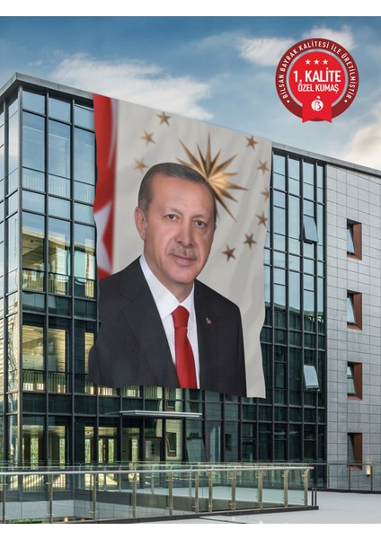 Recep Tayyip Erdoğan Posteri 300X450 cm - Raşel Kumaş