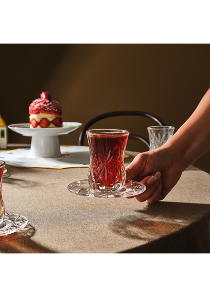 Rcr Melodia 12 Parça 6 Kişilik Cam Çay Seti fiyatları