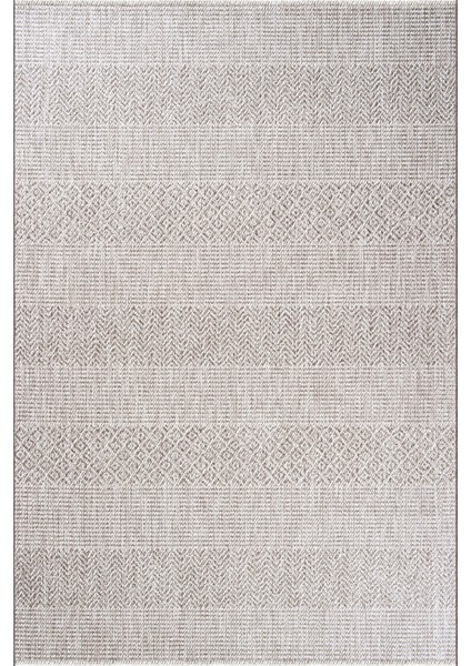 Enti Nova 2005 Bej Mutfak Halısı Yıkanabilir Sisal Görünümlü Mutfak Kilimi Çerçeveli Kaymaz Yolluk