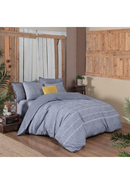 Shaw Çift Kişilik %100 Pamuk Flanel (Pazen) Nevresim Takımı Mavi fiyatları