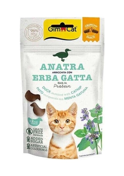 Crunchy Snacks Ördek ve Kedi Otlu Tahılsız Kedi Ödülü 50 Gr fiyatları