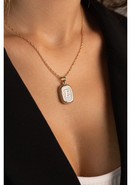 14 Ayar Altın Halat Burgu Zincir Sedef Harf Kolye fiyatları