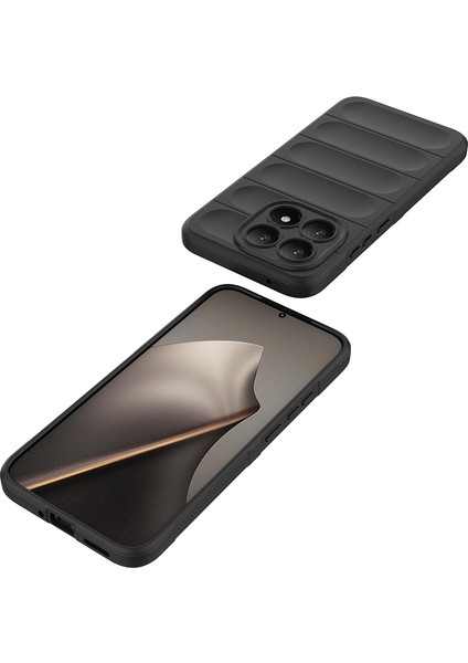 Xiaomi 15T Kılıf Esnek TPU Oyuklu Arka Yüzey Tasarımlı Etnik Silikon Kapak Siyah fırsatları