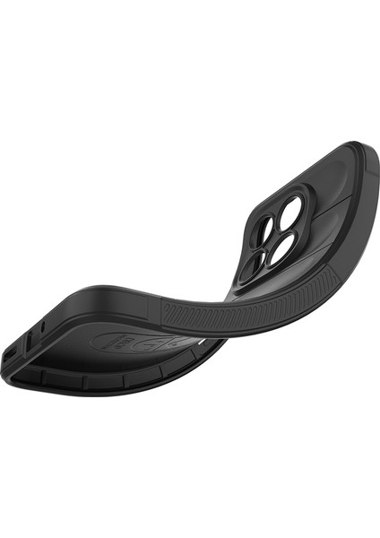 Xiaomi 15T Kılıf Esnek TPU Oyuklu Arka Yüzey Tasarımlı Etnik Silikon Kapak Siyah