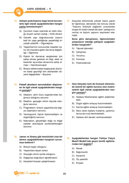 2026 Meb-Ags 10'lu Eğitimin Temelleri ve Türk Millî Eğitim Sistemi - 10'lu Mevzuat Bilgisi Tamamı Çözümlü Deneme modelleri