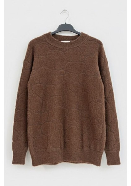 Cozy Dokulu Tesettür Kazak- Kahverengi Standart (36-38-40 Uyumlu) modelleri