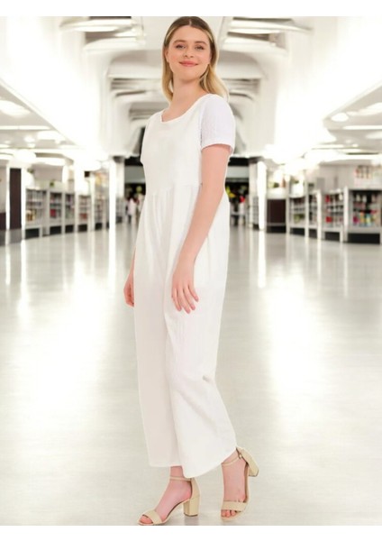 Sırt Detaylı Yazlık Rahat Keten Tulum indirimleri