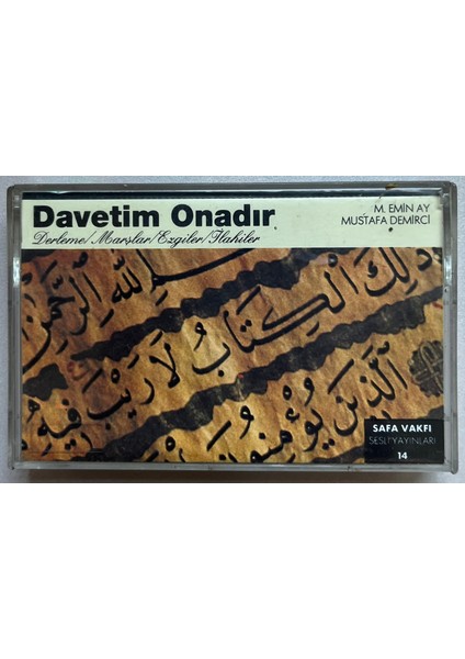 Davetim Onadır M.emim Ay - Mustafa Demirci Kaset (Orijinal Dönem Baskı Kaset)