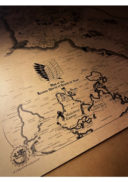 Attack On Titan Dünya Haritası 50*70CM, Spekülatif Paradis Haritası Poster fırsatları