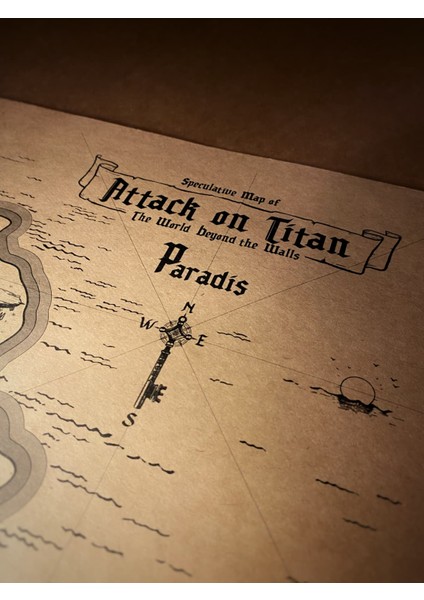 Attack On Titan Dünya Haritası 50*70CM, Spekülatif Paradis Haritası Poster indirimleri