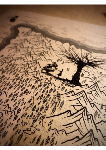 Attack On Titan Dünya Haritası 50*70CM, Spekülatif Paradis Haritası Poster