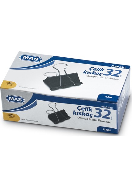 Mas Kıskaç 32 mm Çelik Siyah 12 Li