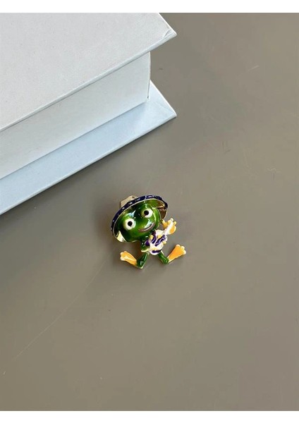 Şarkıcı Kurbağa Broş - Yeşil fiyatları
