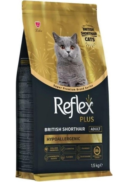 Plus British Shorthair Yetişkin Kedi Maması 1,5 KG indirimleri