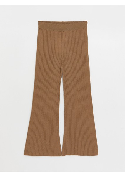 Yeni Sezon Beli Lastikli Düz Geniş Paça Kadın Triko Pantolon fırsatları