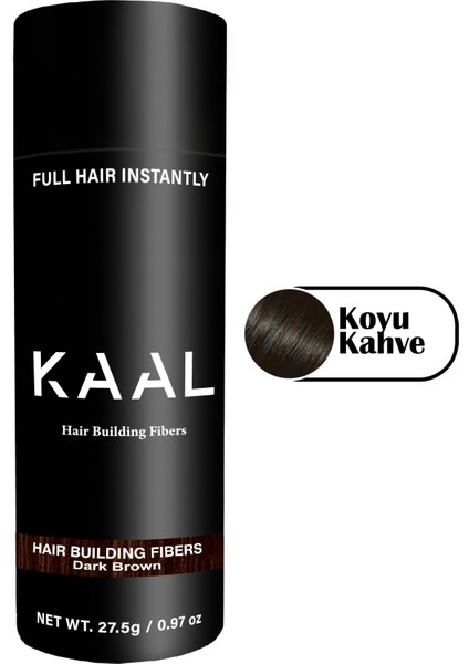 KAAL 27,5 gr Koyu Kahve ( Dark Brown ) Saç Fiberi Saç Tozu Keratin
