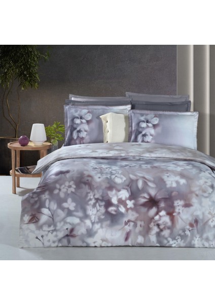 Inova Kıng Sıze %100 Pamuk Saten "300 Tc" Nevresim Takımı Lila