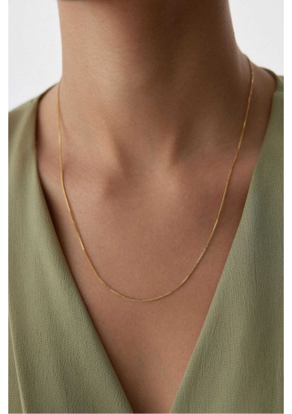 14 Ayar Altın Sade Zincir