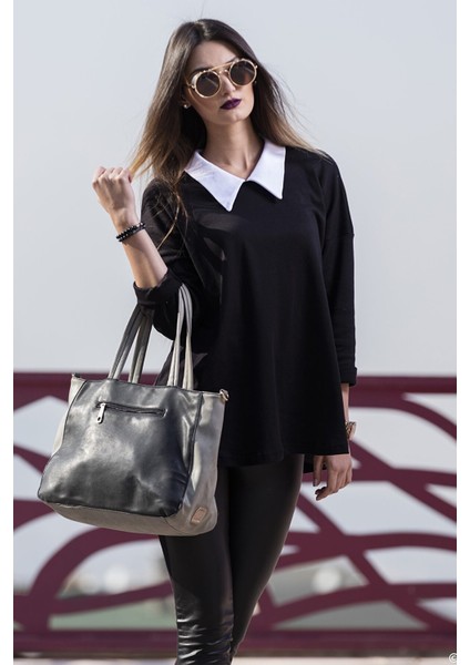 Günlük Gömlek Yaka Salaş Kadın Bluz