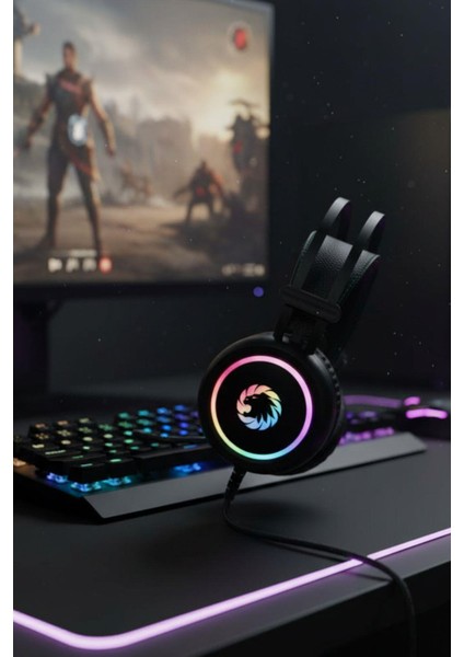 HG3500 7.1 USB RGB Siyah Surround Oyuncu Kulaklık+Mikrofon